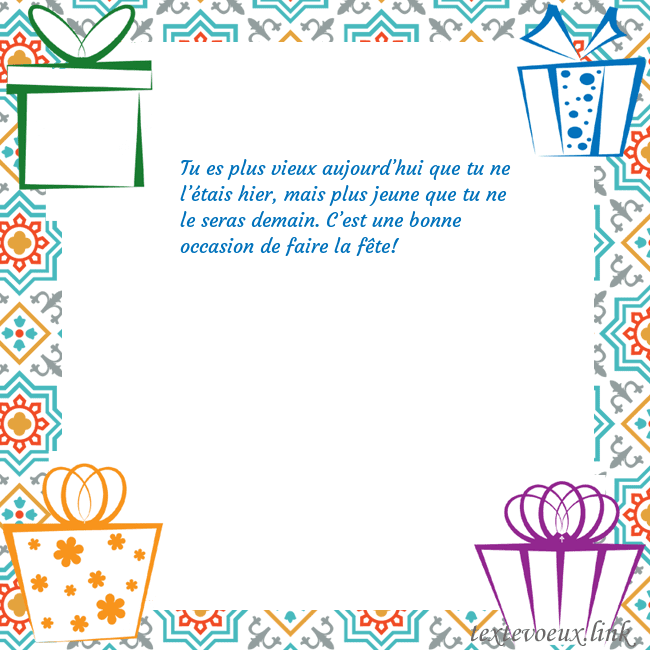 Carte postale avec des cadeaux