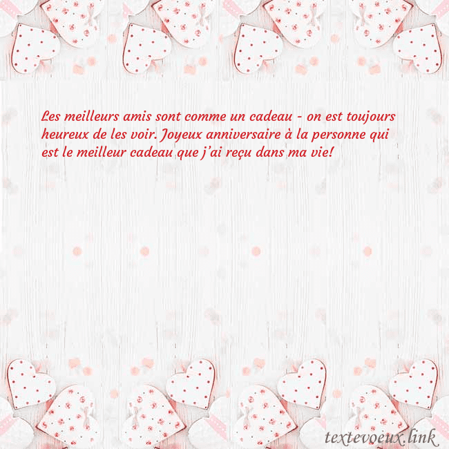 Carte de vœux avec coeurs blancs