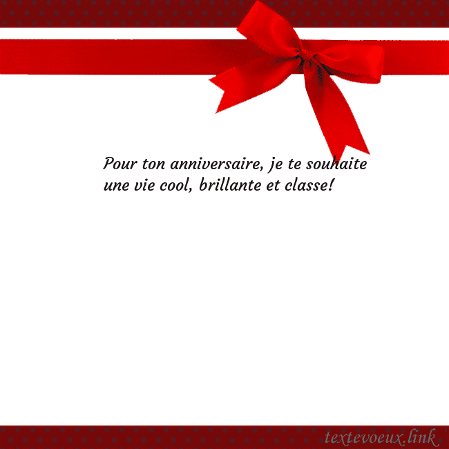 Carte de vœux avec ruban rouge