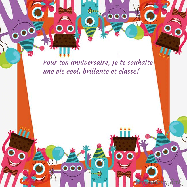 Cartes de vœux avec des monstres