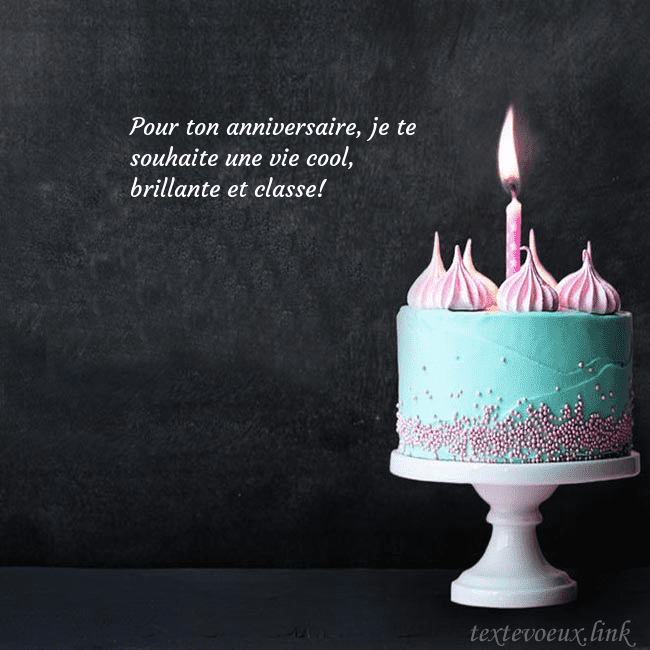 Carte de vœux avec gâteau et bougie