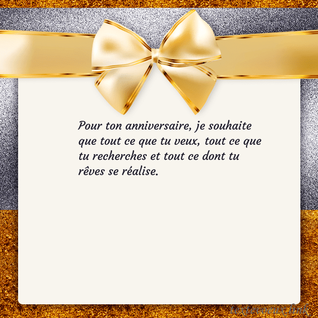 Cartes de vœux avec un grand ruban d'or