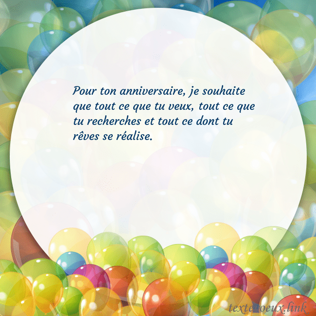 Cartes de vœux avec beaucoup de ballons colorés