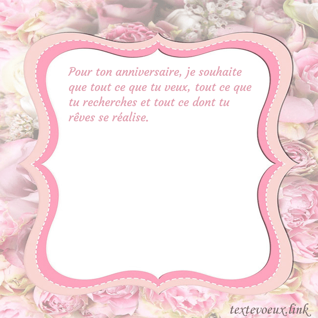 Carte de voeux - cadre rose
