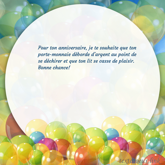 Cartes de vœux avec beaucoup de ballons colorés