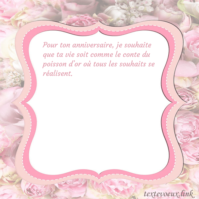 Carte de voeux - cadre rose