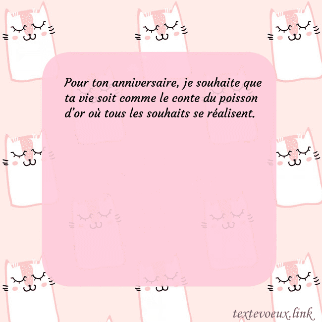 Carte de voeux rose avec des chats drôles