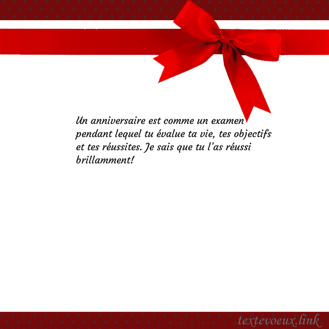 Carte de vœux avec ruban rouge