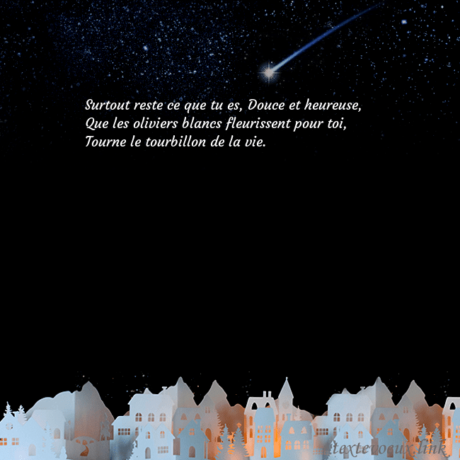 Carte postale avec une comète