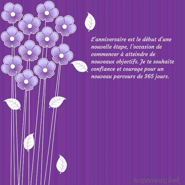 Carte de vœux avec des fleurs violettes