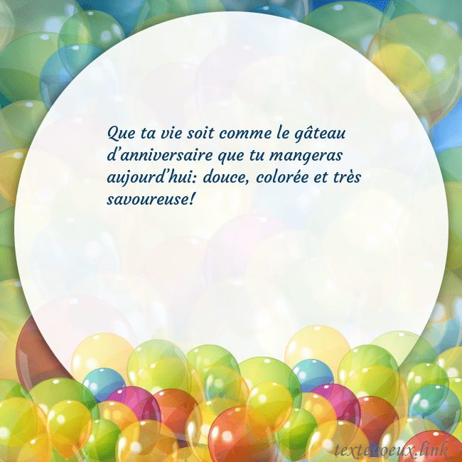 Cartes de vœux avec beaucoup de ballons colorés