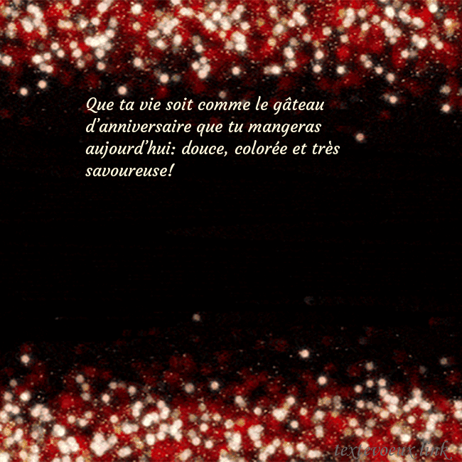 Carte postale animée clignotante noir et rouge