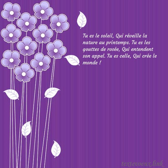 Carte de vœux avec des fleurs violettes