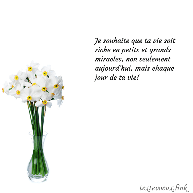 Carte de vœux avec des jonquilles