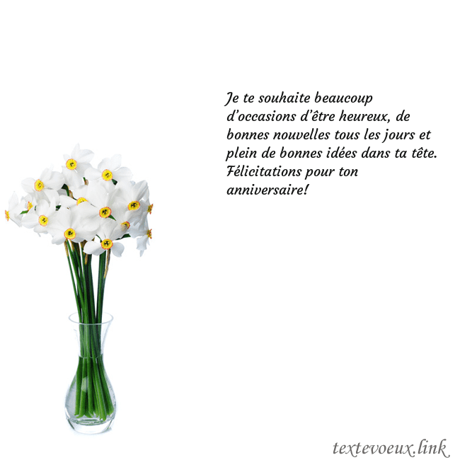 Carte de vœux avec des jonquilles