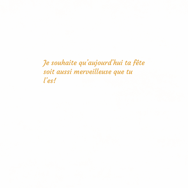E-Carte avec coeur doré animé