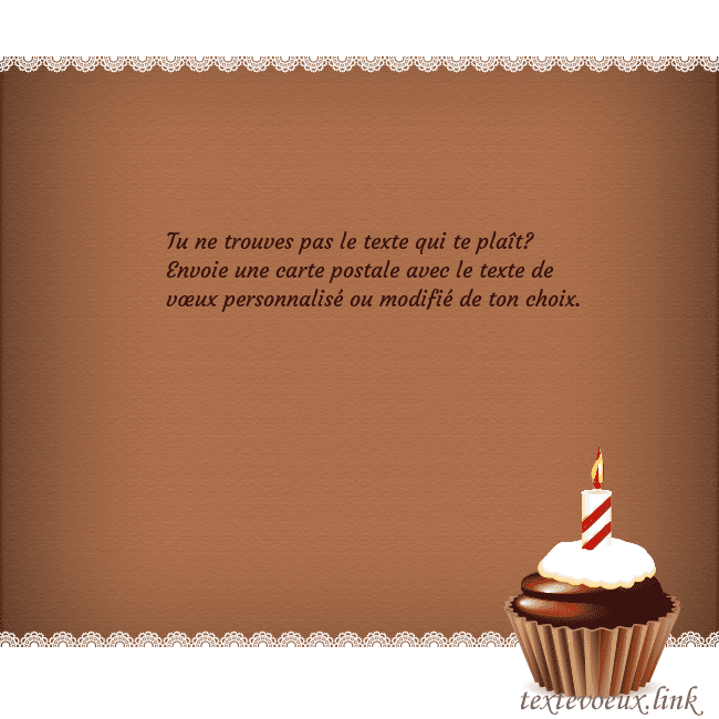 Carte de vœux avec cupcake et bougie