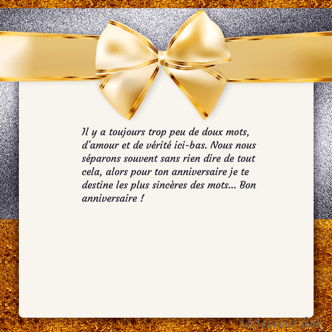 Cartes de vœux avec un grand ruban d'or