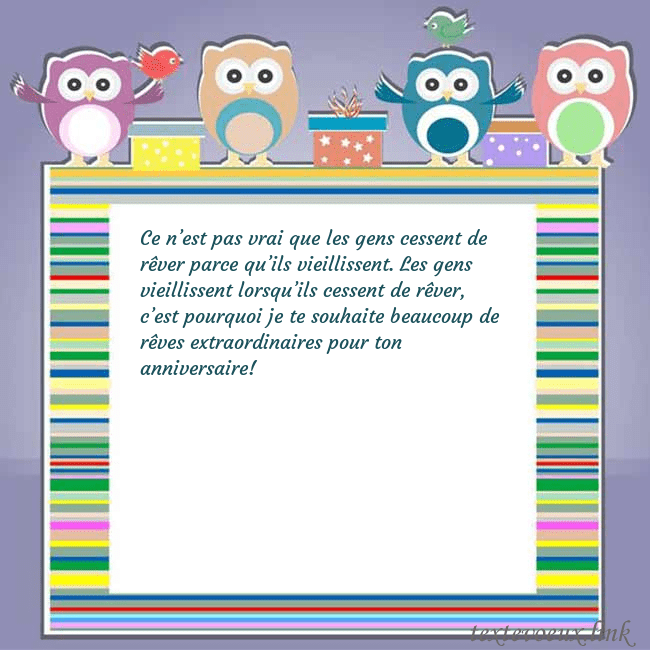 Carte de vœux avec hiboux