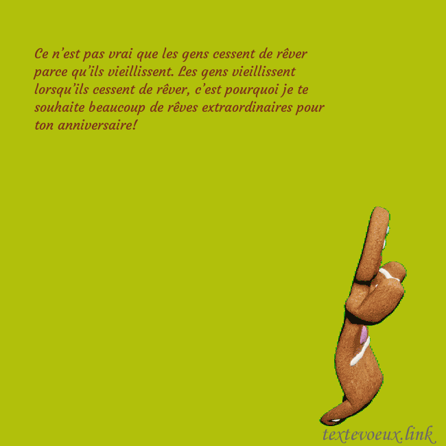 Carte de voeux animée électronique avec pain d'épice dansant