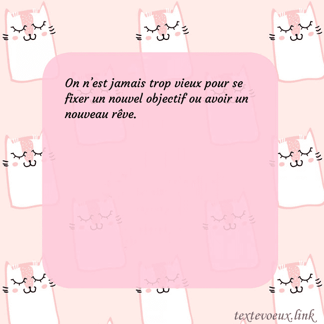 Carte de voeux rose avec des chats drôles