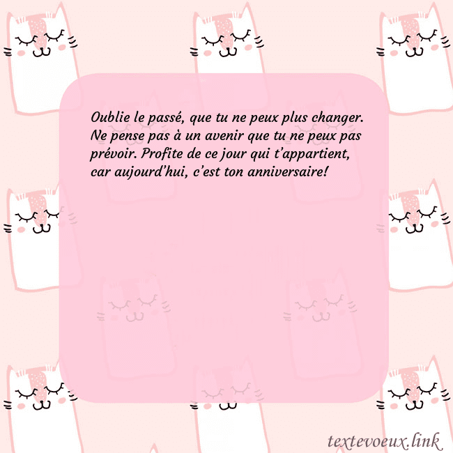Carte de voeux rose avec des chats drôles