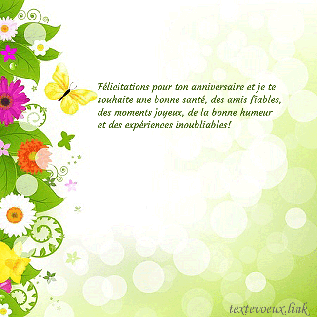 Cartes de vœux avec des fleurs et des papillons colorés