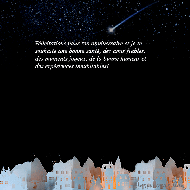 Carte postale avec une comète