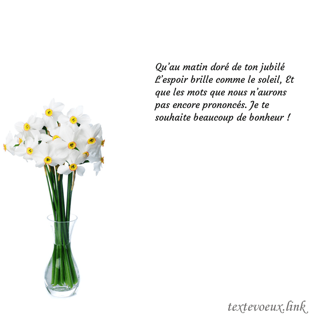 Carte de vœux avec des jonquilles