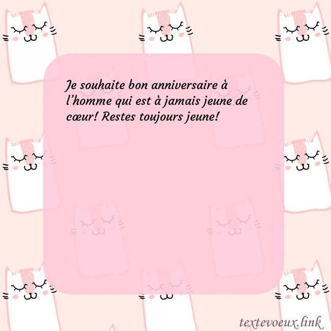 Carte de voeux rose avec des chats drôles