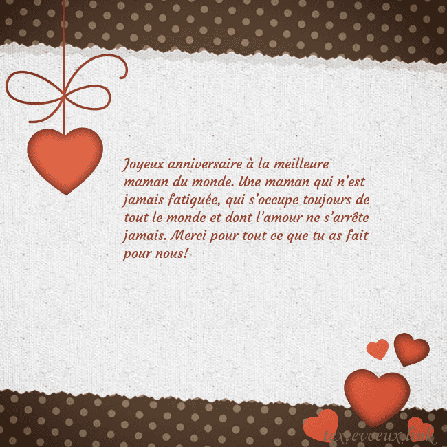 Carte de vœux avec coeurs rouges