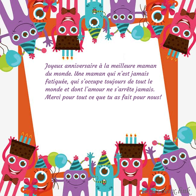 Cartes de vœux avec des monstres