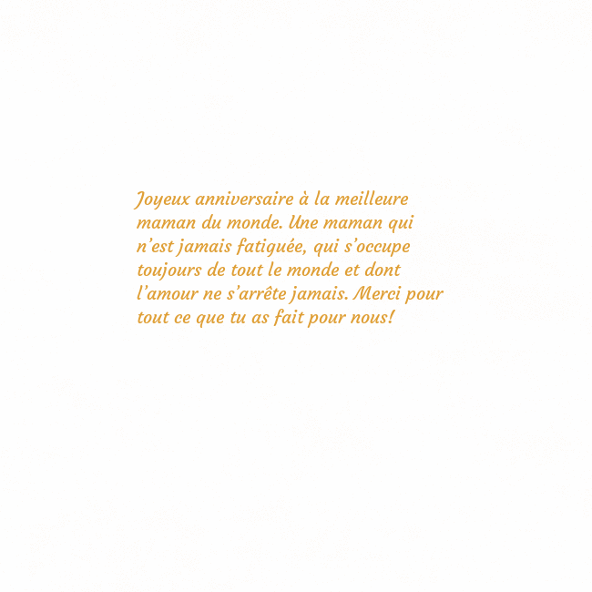 E-Carte avec coeur doré animé
