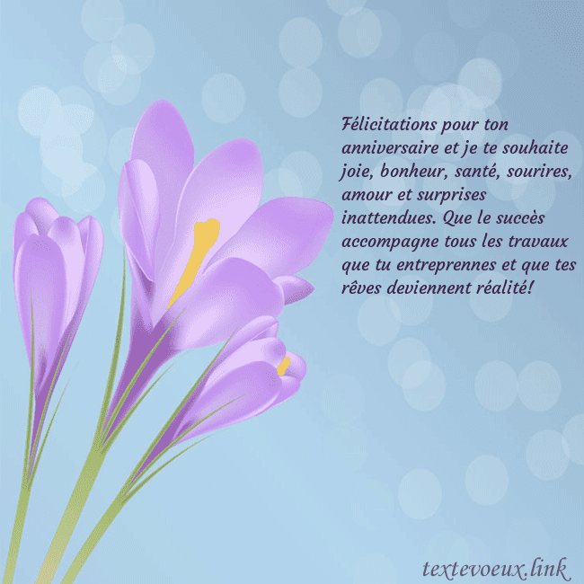 Cartes de vœux avec crocus