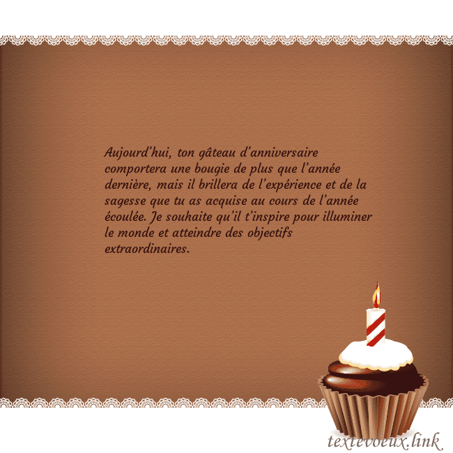 Carte de vœux avec cupcake et bougie