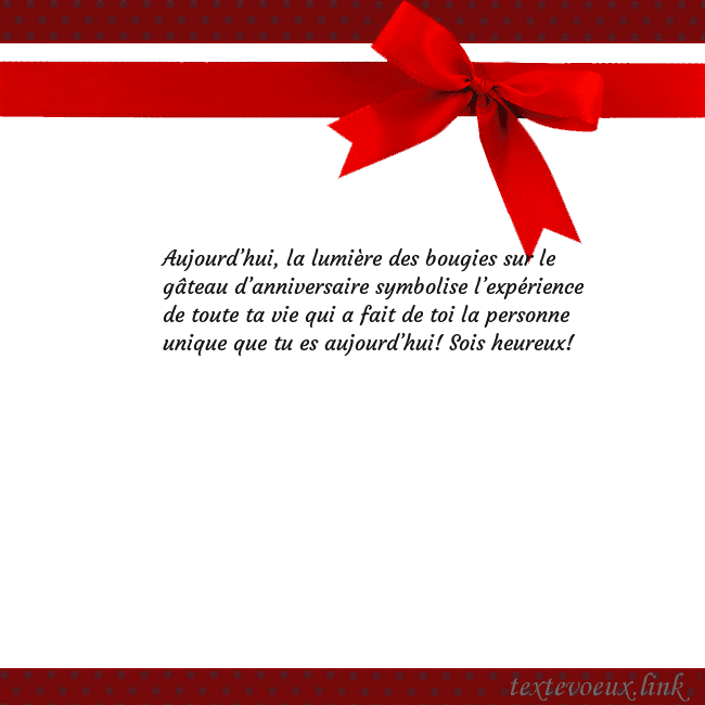 Carte de vœux avec ruban rouge