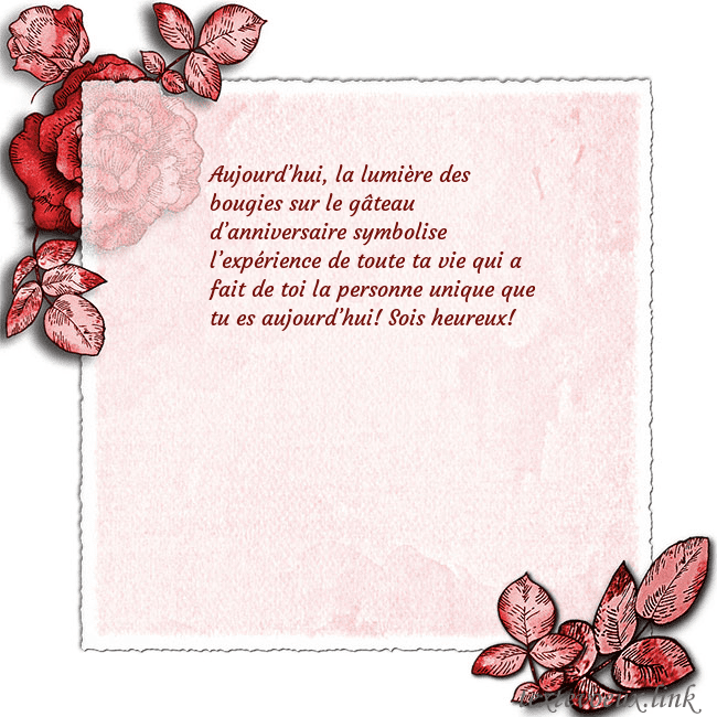 Carte de voeux avec des roses dans les coins