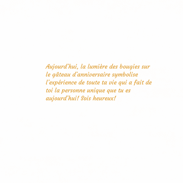 E-Carte avec coeur doré animé