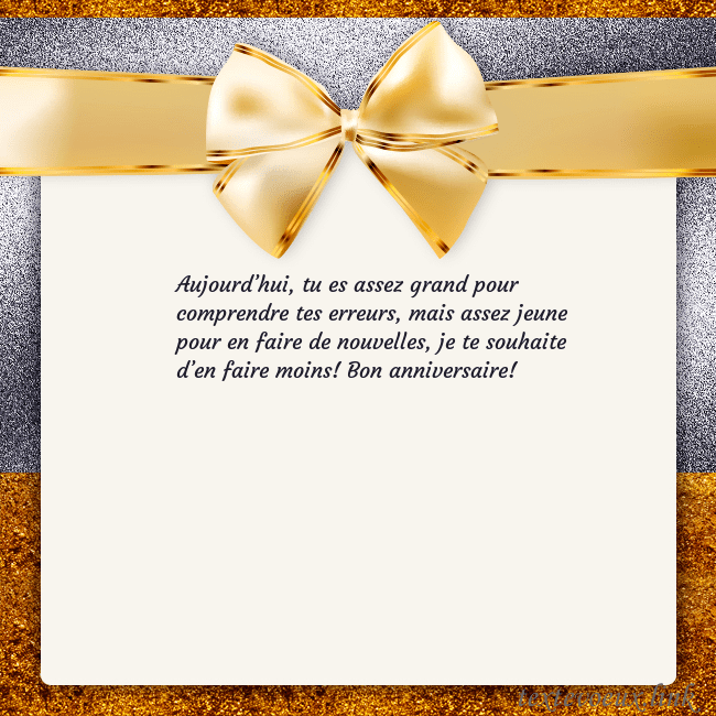 Cartes de vœux avec un grand ruban d'or