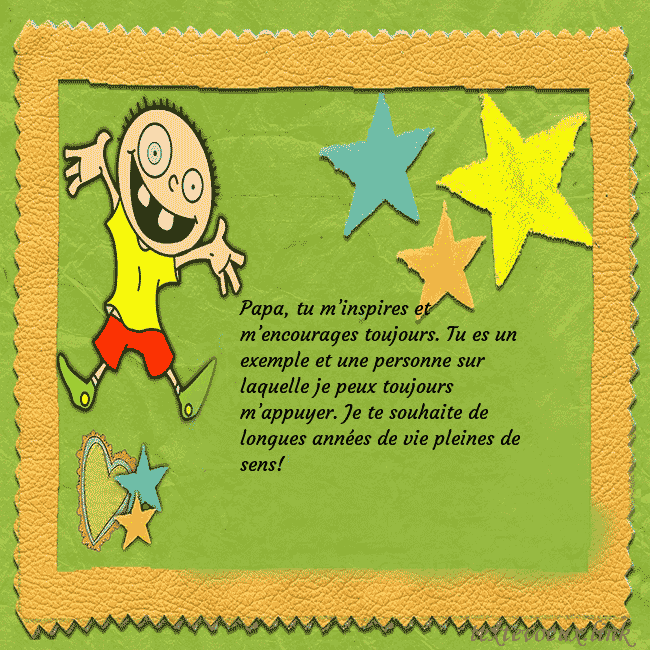 Une carte de voeux amusante avec une image clipart et un drôle de garçon