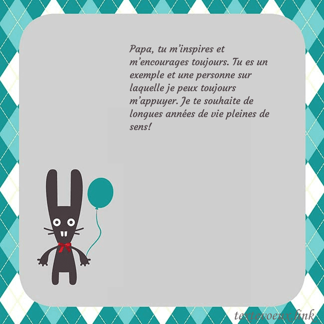 Carte d'anniversaire avec un lapin