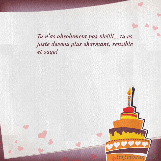 Carte d'anniversaire avec gâteau et bougie