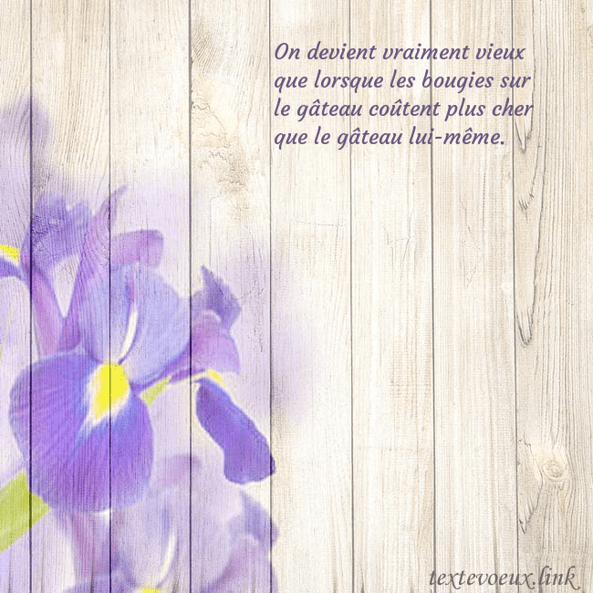 Carte d'anniversaire avec des iris