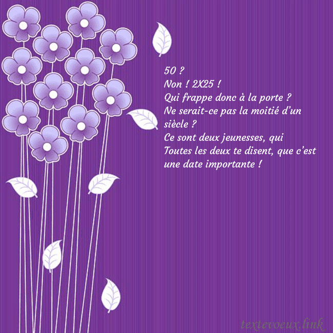 Carte de vœux avec des fleurs violettes