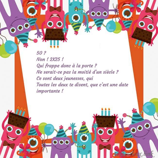 Cartes de vœux avec des monstres