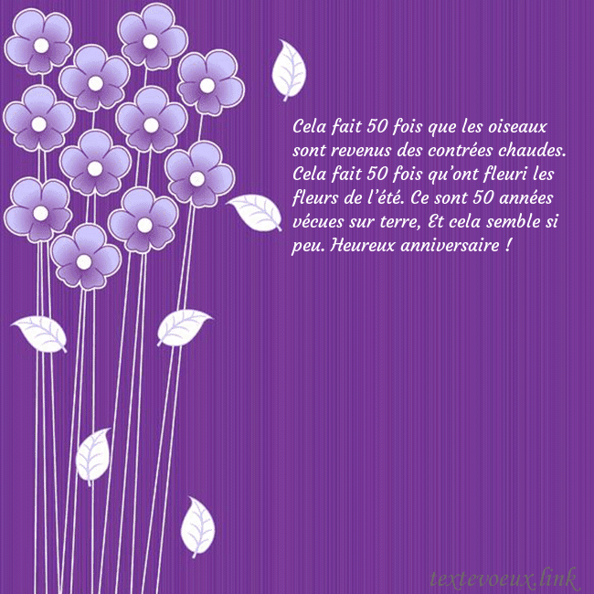 Carte de vœux avec des fleurs violettes