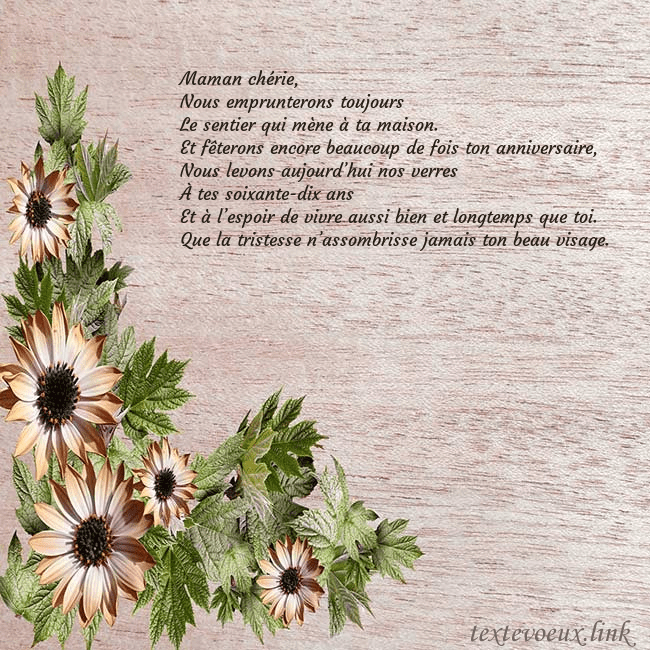 Une jolie carte d'anniversaire avec des fleurs