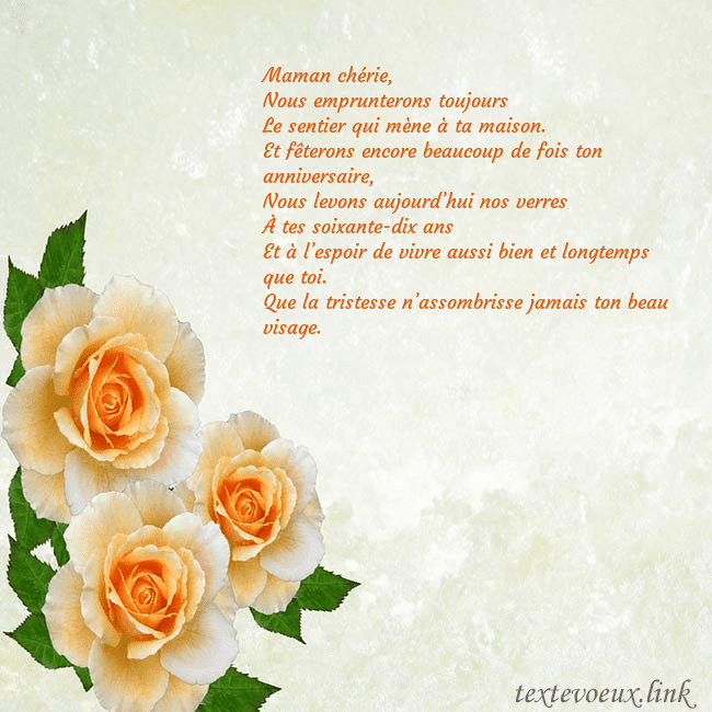 Carte d'anniversaire avec des roses jaunes