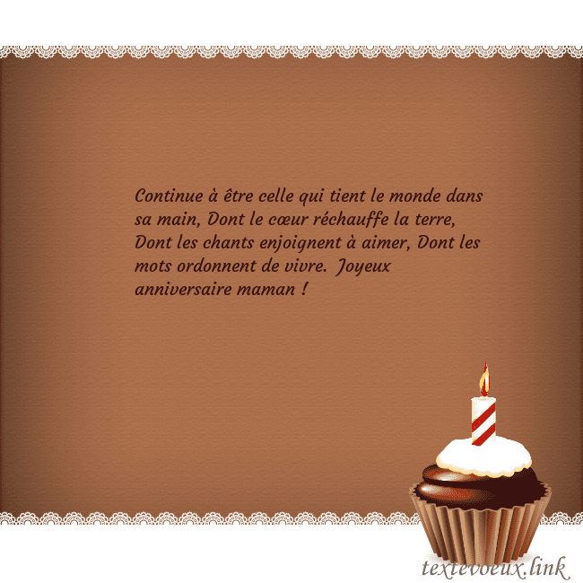 Carte de vœux avec cupcake et bougie