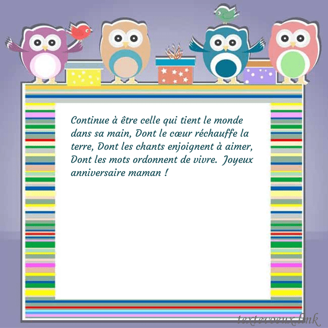 Carte de vœux avec hiboux